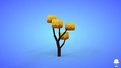 Voxel Tree 1.2 Model - 3D Lowpoly Game Asset 3d 3d model autumn fantasy forest game asset isometric lowpoly magicavoxel nature plant stylized tree trees voxedit voxel voxel art voxels yellow