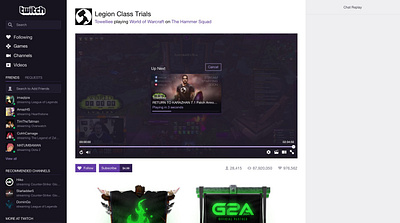 twitch player recommendations design twitch ui ux