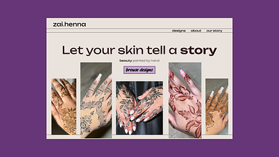 Skin Tattoo Landing Page branding graphic design ui ux