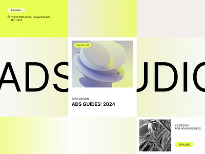 Ads Guides 2024 Exhibition Banner abstract adobe illustrator adobe photoshop banner branding concept design exhibition figma graphic design illustration logo minimal ui