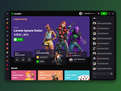 Verydice - Casino Web Design casino design ui ux web design