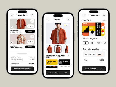 E-commerce Mobile App app design cloth clothing app ecommerce mobile app ecommerce store fashion app ios mobile design online store shop store trendy ui ux