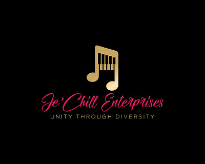 Music business logo artistic and professional logo creative enterprises branding creative industry logo cultural enterprise branding custom music logo elegant entertainment branding gold and pink logo design luxury music brand logo music business logo musical business identity musical note logo design piano key logo unity and diversity logo