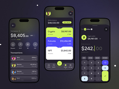 Crypto trading - Mobile app blockchain app crypto app crypto payments crypto ui crypto wallet cryptocurrency exchange crypto mobile design trading trading app