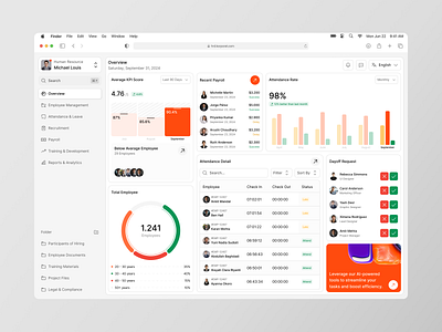 Haerde - HR Dashboard Platform analytics clean design dashboard design hr hr dashboard human resource human resource dashboard overview recruitment table ui ui design uiux ux