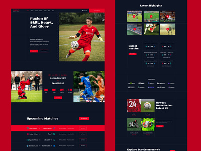 Fusion FC | Football Club Template branding design graphic design ui web web design website