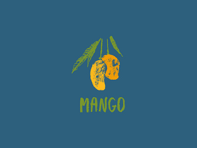 Organic Mango (hand-drawn graphics) branding charcoal design drawing hand drawn hand written icon icons illustration lettering logo mango mangoes mangos symbol textured tropical fruit