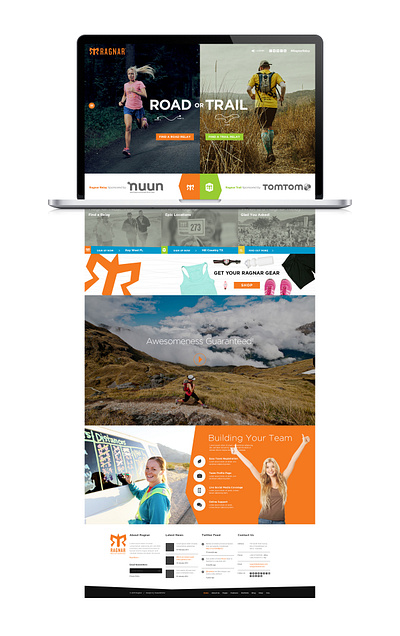 Ragnar - UX/UI b2c design events fitness graphic design marathon running ui ux website