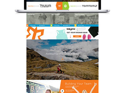 Ragnar - UX/UI b2c design events fitness graphic design marathon running ui ux website