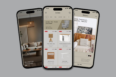 Loleo - Furniture mobile app UI/UX app furniture mobile app mobile ui uiux