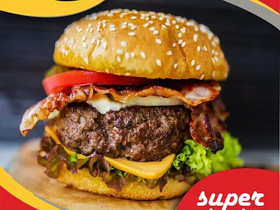 Poster Burger branding graphic design