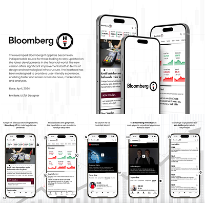 Bloomberg HT Mobile App Design designer graphic design mobile app redesign ui user experience user interface ux