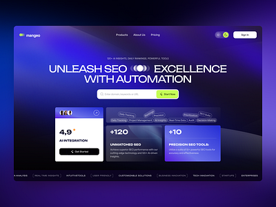 Mangeo - Web Design for AI ai ai platform ai startup artificial artificial intelligence design human ai interface open ai product service startup ui uiux ux web website