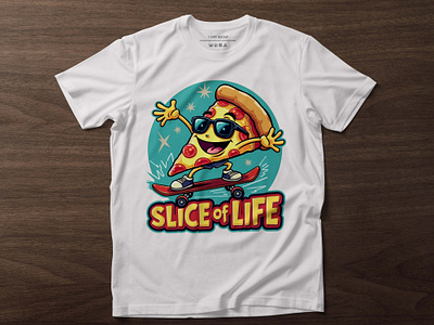 Slice of life Graphic T-shirt Design branding custom t shirt design graphic t shirt illustration retro t shirt t shirt design typography typography t shirt design