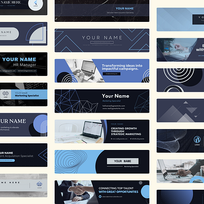 LinkedIn Blue Profile Cover Templates | Professional Banners banner ad design blue banner canva template header profile linkedin banner linkedin cover linkedin header linkedin profile personal branding social media branding social media header