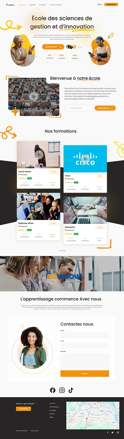 School Landing Page landingpage school ui ux