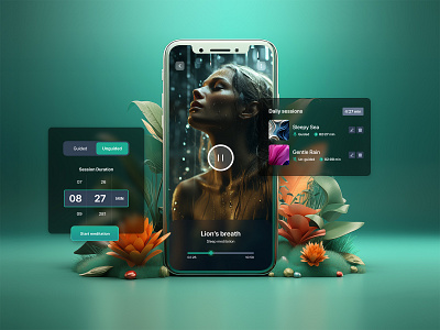 Clarity - Meditation App UI Kit app library meditation mindfulness mobile mockup ui ux wellness