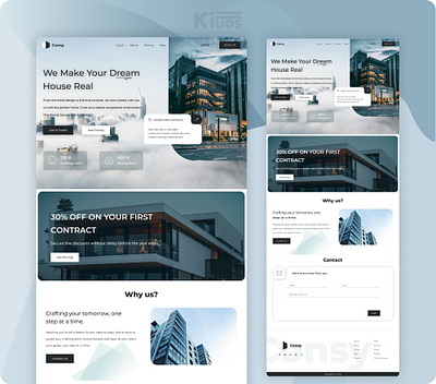 Property - Construction Full Website Design | Killuos building construction design designer developer figma full design full website graphic design home house landing page office property real estate ui uiux ux web website