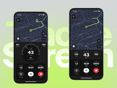 Bike Tracker mobile app branding ui