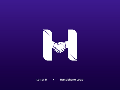 Letter H + Handshake logo branding design friendly h logo friends logo graphic design h handshake logo h logo handshake logo illustration letter logo logo typography ux vector