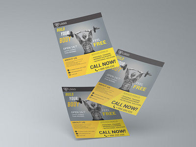 GYM flyer design food flyers graphic design logo poster real estate