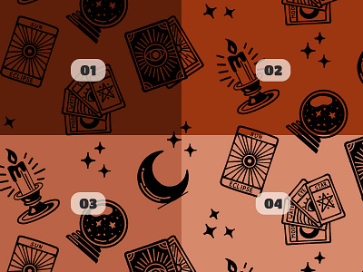 🪄Magic Card NonExclusive Seamless Pattern No. 2 art branding design digital art graphic design halloween illustration pattern procreate