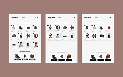 “E-commerce Fashion Interface Trio” animation ui