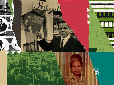 Anniversary Campaign | Collage Illustration black history civil rights collage design hand drawn illustration texture