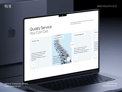 HealthCare Services Section Design design healthcare healthcare web design interactive design ui user interface userexperience uxdesign
