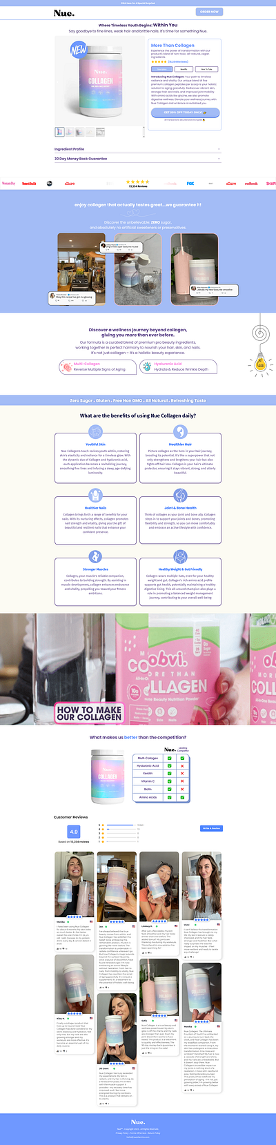 Collagen Powder V.2 - Built On Funnelish collagen funnels collagen powder design designing funnel funnel funnelbuilder funnelish offer page product page sales funnel sales page