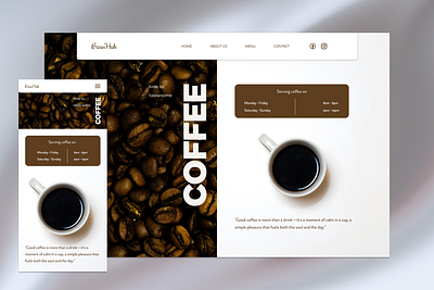 Coffee Shop Landing Page branding cafeui cafewebsite coffeeshop coffeeshopui coffeeshopwebdesign designer ui uiux uiuxdesigner ux web webdesign webui