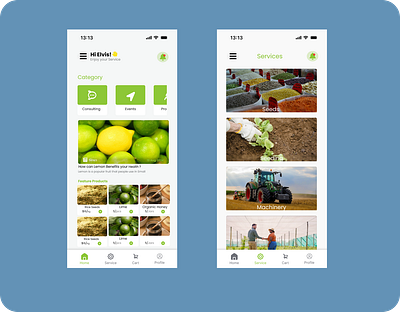 “AgriTech Mobile App Interface” ui