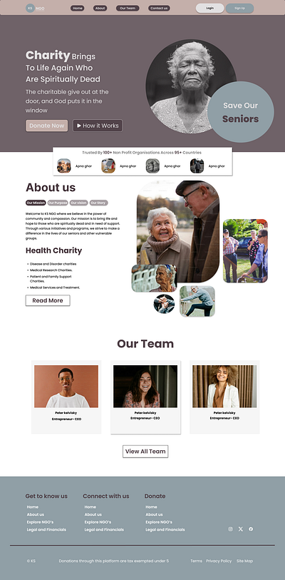 Charity Website Hero Page