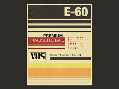 VHS Poster 80s cassette graphic design poster retro texture typography vhs