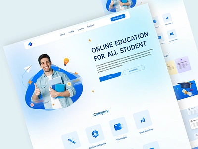 Online education landing page conversionoptimization creativedesign designinspiration digitaldesign education entrepreneurship graphicdesign landingpage marketing responsivedesign startups student uiux userexperience webdesign webdevelopment websitedesign