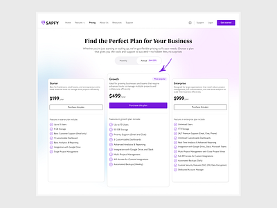 Saas Pricing Page design ui userinterface wedesign