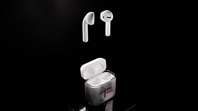 AirPods product animation 3d animation blender branding motion graphics