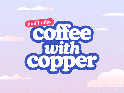 Coffee with Copper logo ☁️ brand design illustration logo