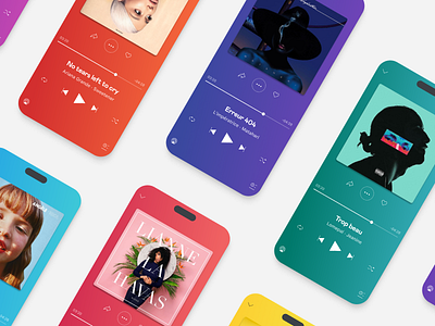 Deezer player app colors deezer interaction design mobile player ui ux