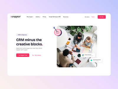 Copper | CRM for Agencies 💫 brand branding design ui ux website