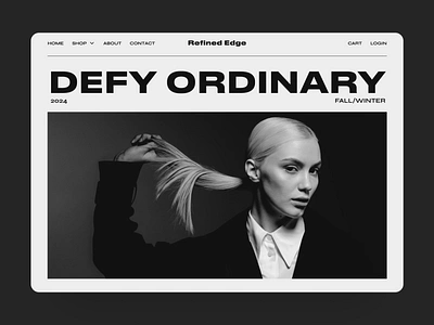 Fashion E-commerce website design concept bold brutalism brutalist design clothing e commerce elegant fashion luxury luxury clothing website luxury fashion website minimalist ui uiux ux website design