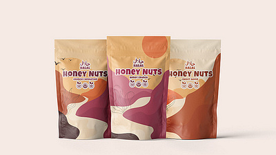 Honey Nuts Packaging Design branding graphic design packaging design