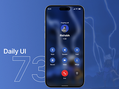 Designed an ongoing call interface design product design ui ux