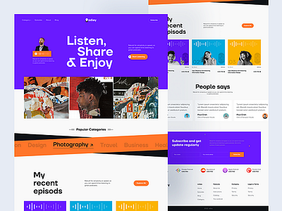 Podcast Website Design figma graphic design ui ux webdesign