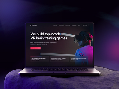 Virtuleap. Website Redesign Project ai ar design desktop gradient graphic design mobile purple redesign ui vr website