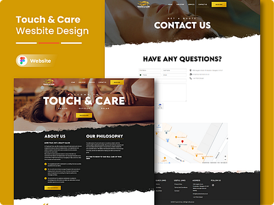 Touch & Care Website Design figma graphic design ui ux webdesign