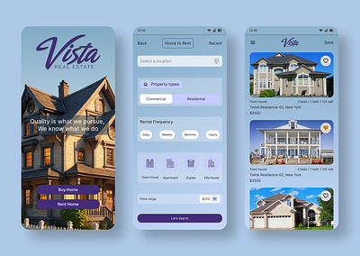 Real Estate app app buy home design minimal design real estate rent home simple ui user interface ux