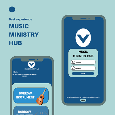 Music Ministry Hub branding mobile application ui ux