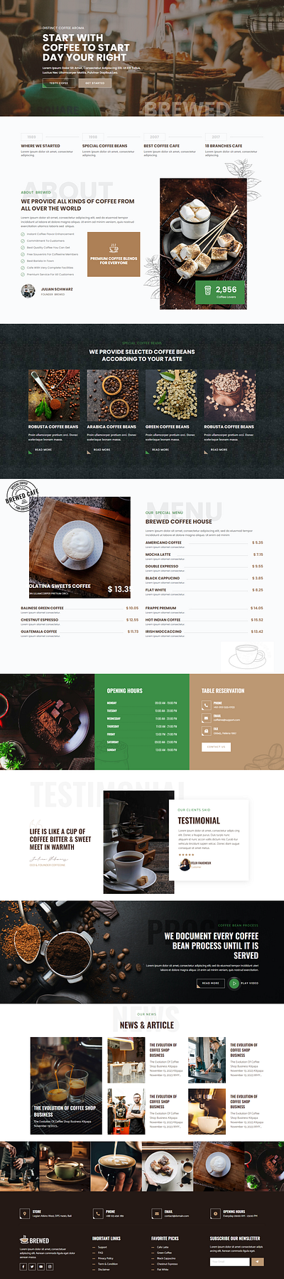 كوفي شوب coffee coffee shop uiux webdesign