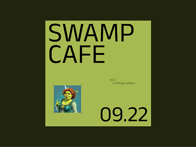 swamp cafe – event poster branding graphic design typography